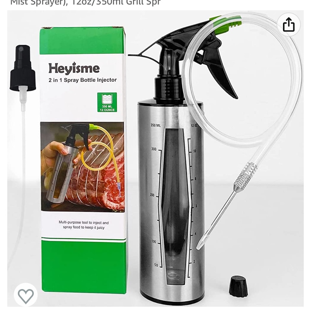 HEYISME BBQ Spray Bottle & Marinade Injector for Smoking